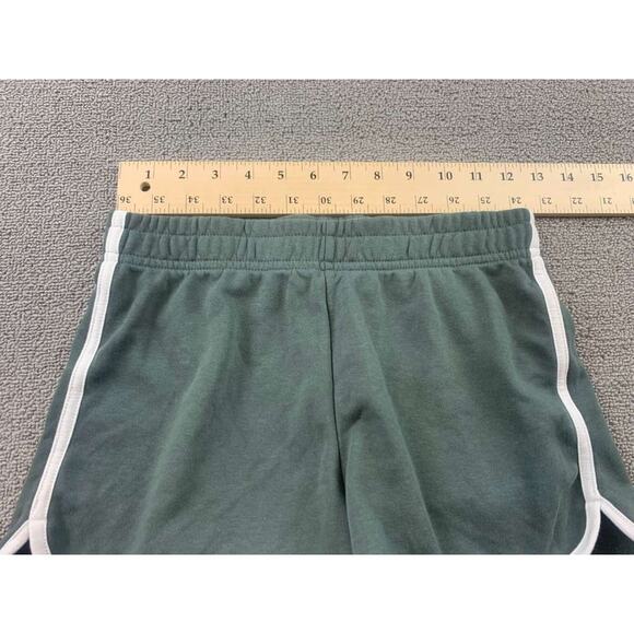 Fox Women XS Green White Athletic Running Shorts Trim Dolphin Hem - Picture 4 of 6
